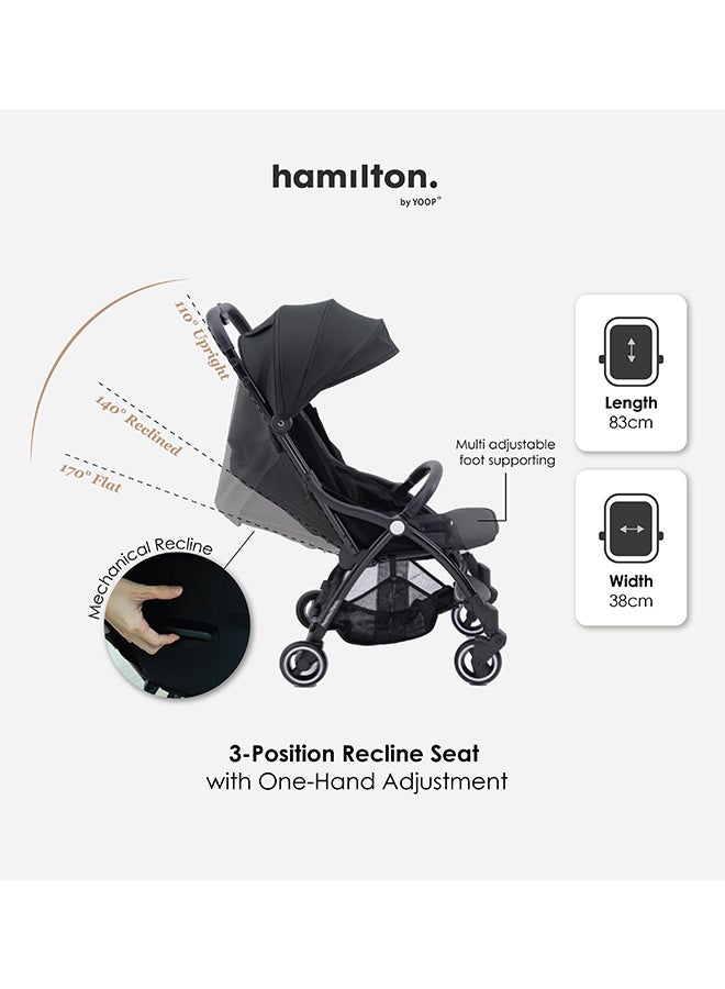 Hamilton Everyday Stroller - Quick Fold & Easy Store in Cabin Overhead Compartments - Autofold System - Image 4