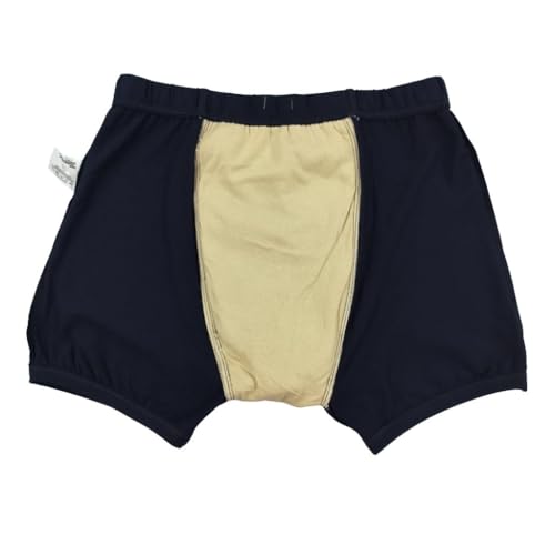 Pristine Life | Cotton Underwear For Men | 3-Layer Hygienic Absorbent | Leakproof Crotch | Antimicrobial & Quick-Dry | Absorbs 35ml Of Leaks | Leakproof & Non-Plastic | Pack Of 1 | Navy Blue | 2XL - Image 2