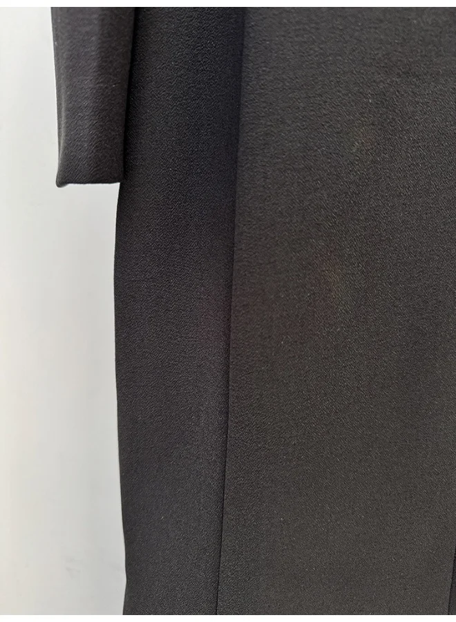 Madam Uniq Elegant Black Off - Shoulder Mermaid Gown, Bead Embellishments & Long Sleeves, Formal Evening Dress