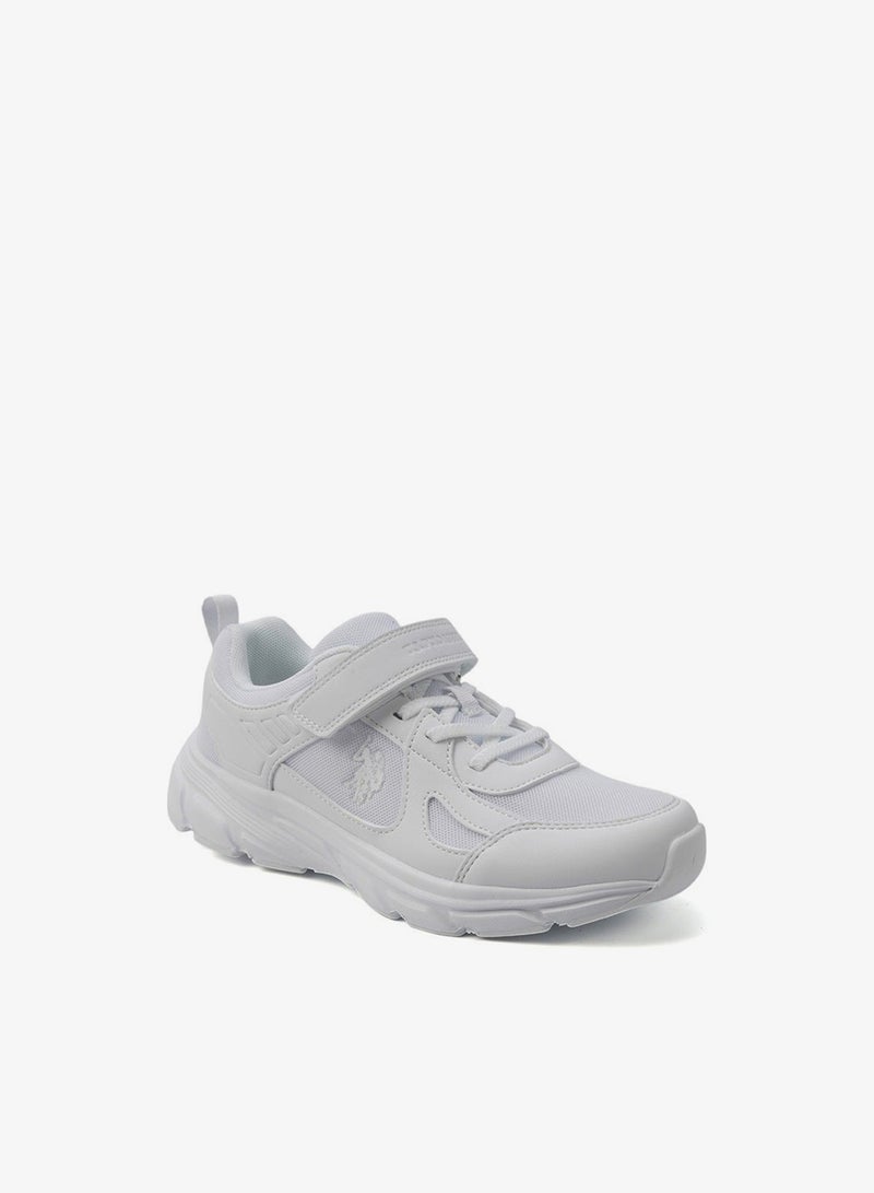 يو اس بولو اسن سنيكرز أطفال أبيض بشريط لاصق - مريح بنعل مبطن للعب طوال اليوم! - Image 3