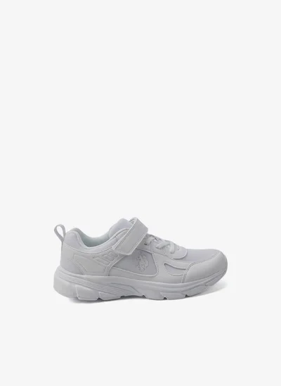 U.S. Polo Assn. Kids' White Velcro Strap Sneakers Shoes - Comfy, Cushioned Sole for All-Day Play!