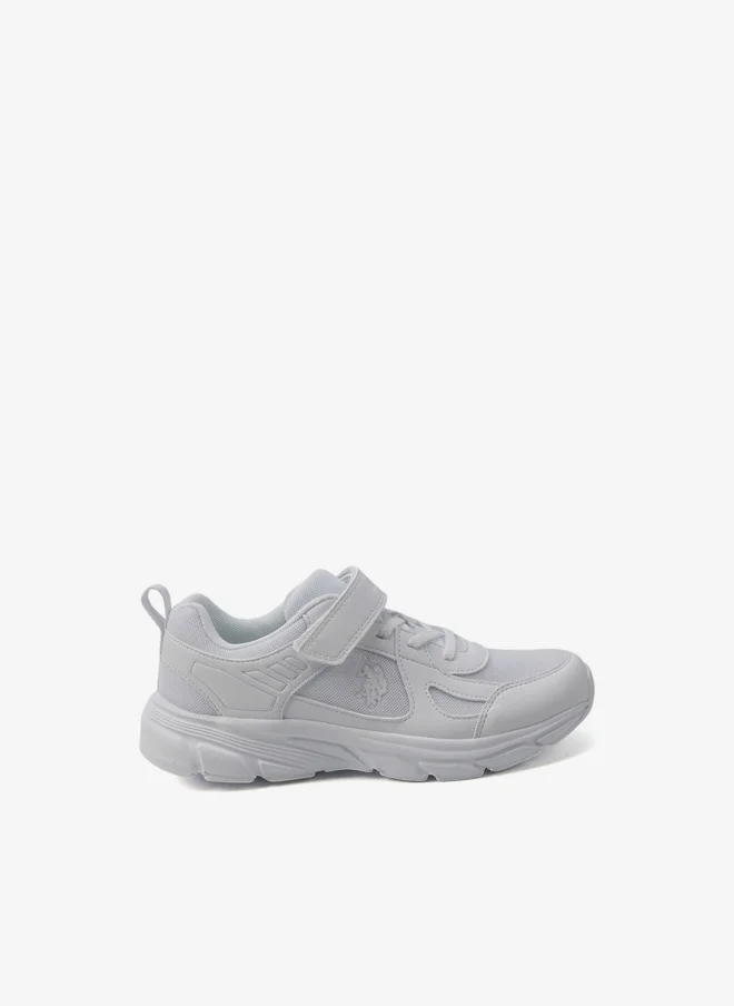 Kids' White Velcro Strap Sneakers Shoes - Comfy, Cushioned Sole for All-Day Play!