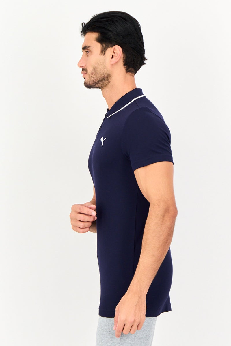 PUMA Men Slim Fit Short Sleeve Collar Tipping Outdoor Polo Shirt, Navy - Image 4