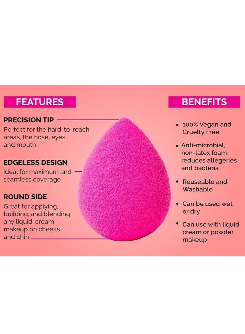 Red Blossom Beauty Blender Complexion Sponge – pack of 4 Assorted colors  - Image 3