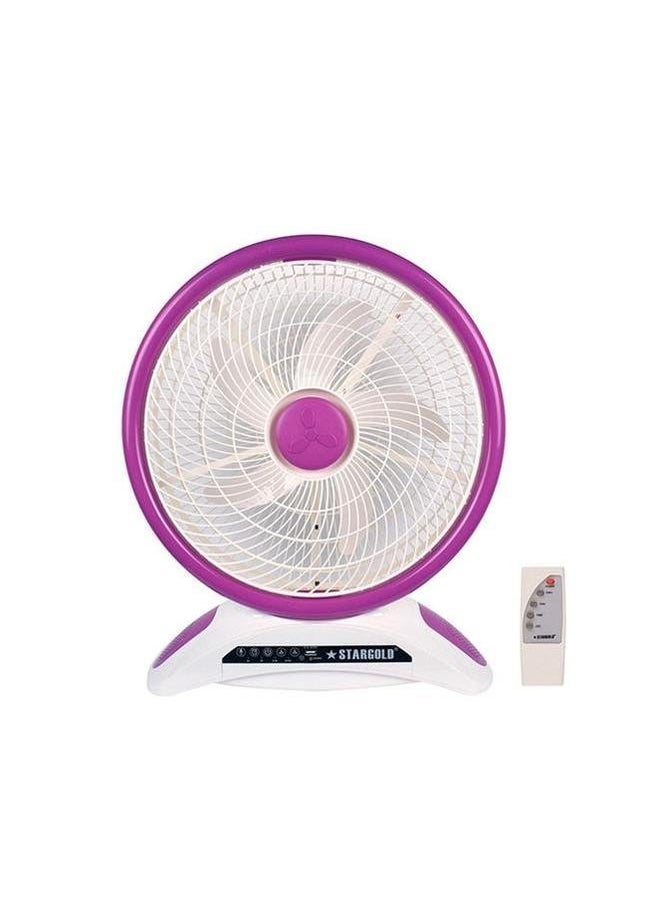 Stargold 14 inch remote control rechargeable table fan with led light  - Image 1
