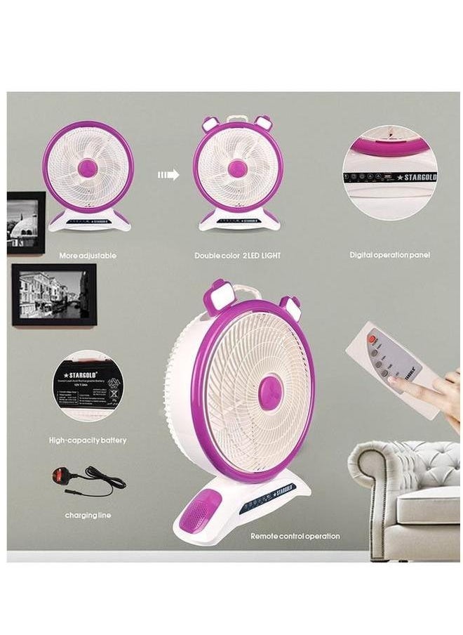 Stargold 14 inch remote control rechargeable table fan with led light  - Image 4