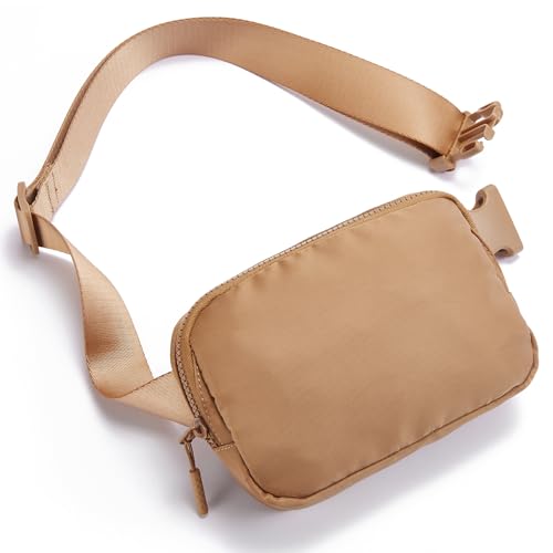 Telena Belt Bag for Women Men Fashionable Crossbody Fanny Pack for Women Waist Bag with Adjustable Strap Light Brown - Image 1