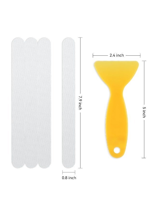 24 PCS Clear Bathtub Anti-Slip Stickers with Strong Adhesive Non Slip Strips for Shower Bathroom Tub Edges Ladders Boats Also Suitable for Bath Tub Shower Bathroom Edge of Swimming Pool Stairs - Image 2