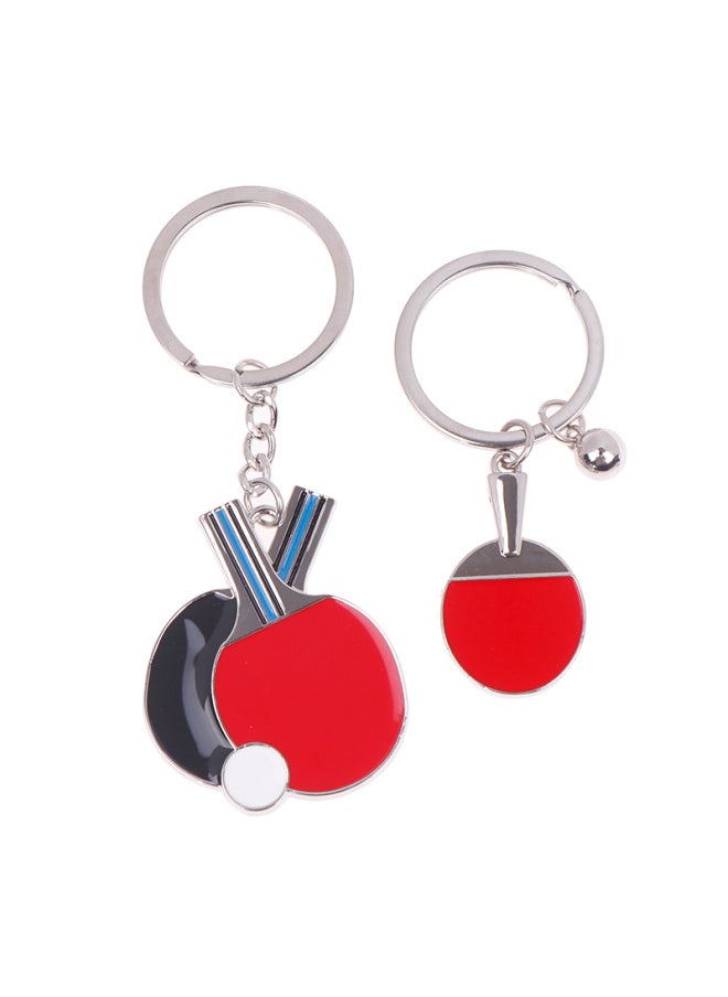 Generic - Cute Mini Table Tennis Racket Keychain Sport Ping Pong Paddle Pendant Keyring For Men Women Backpack Car Ornament-Color:BZ - Image 1
