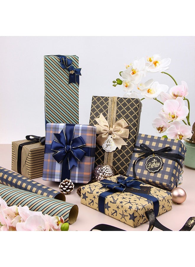 Zeemey 12 Sheets Gift Wrapping Paper With Accessories,Holiday Gift Wrapping Paper,Birthday Gift Box Gift Wrapping DIY, Gift Wrapping Paper for Birthday, Holiday, Wedding, Party,Kids Gift Wrapping (70cmX50cm)  - Image 3