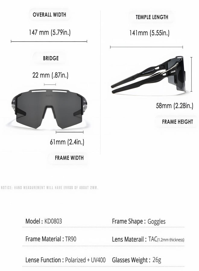 kdeam Sports Sunglasses for Men Women,  Polarized UV400, Cycling Glasses for Baseball Fishing Running - Image 2