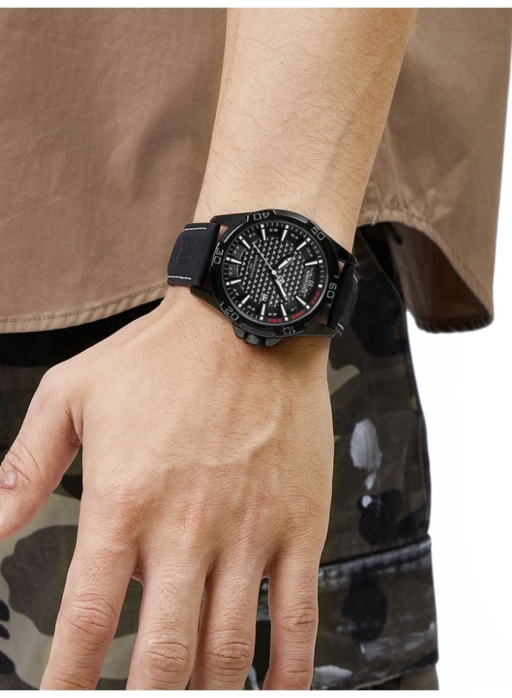 NAVIFORCE NAVIFORCE Men Casual Sport Military Quartz Calendar Wrist Watch for Man Business Leather Waterproof Male Clock  - Image 3