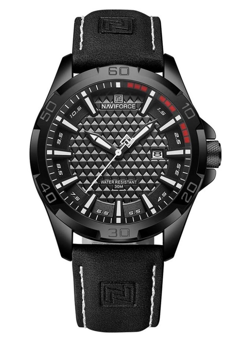 نافيفورس ساعة NAVIFORCE للرجال كاجوال رياضية عسكرية كوارتز تقويم ساعة معصم جلدية مقاومة للماء للرجال - Image 1