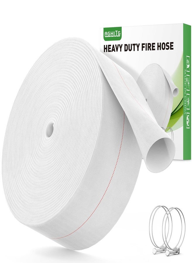 AGHITG Backwash Hose, 2 inch Fire Hose With Clamp, Heavy Duty Sump Pool Drain Hose, 60Ft Discharge Hose for Swimming Pool, Garden Irrigation. - Image 1