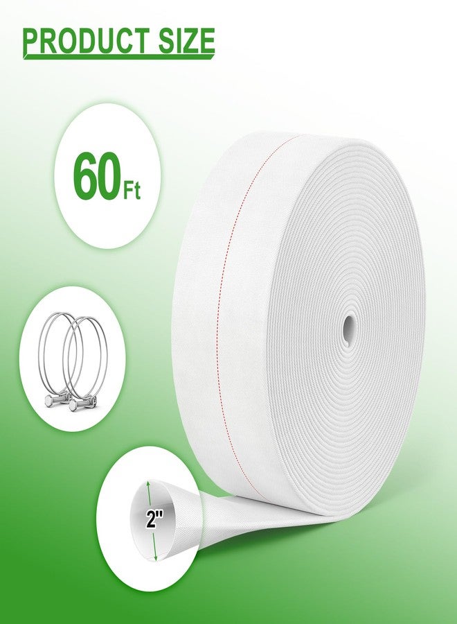 AGHITG Backwash Hose, 2 inch Fire Hose With Clamp, Heavy Duty Sump Pool Drain Hose, 60Ft Discharge Hose for Swimming Pool, Garden Irrigation. - Image 2