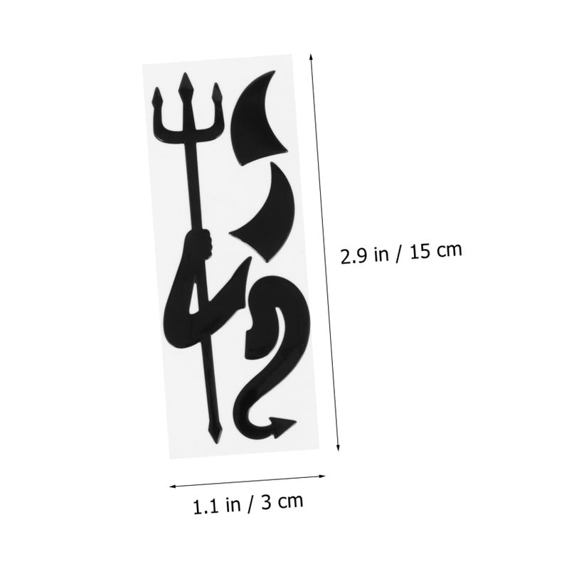 6Pcs Soft Red Devil Car Stickers For Automotive Window And Exterior Decoration - Image 5
