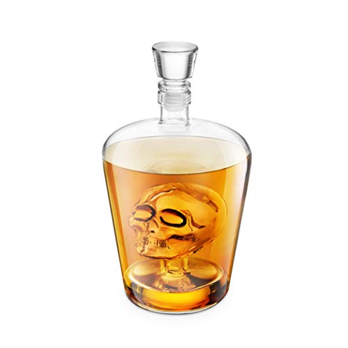 Final Touch Brain Freeze Skull Decanter - 34oz Handblown Glass with Intricate Skull Inside - Ideal for Halloween Decor, Themed Parties, Enhances Liquor Display with Freshness Seal - Image 4