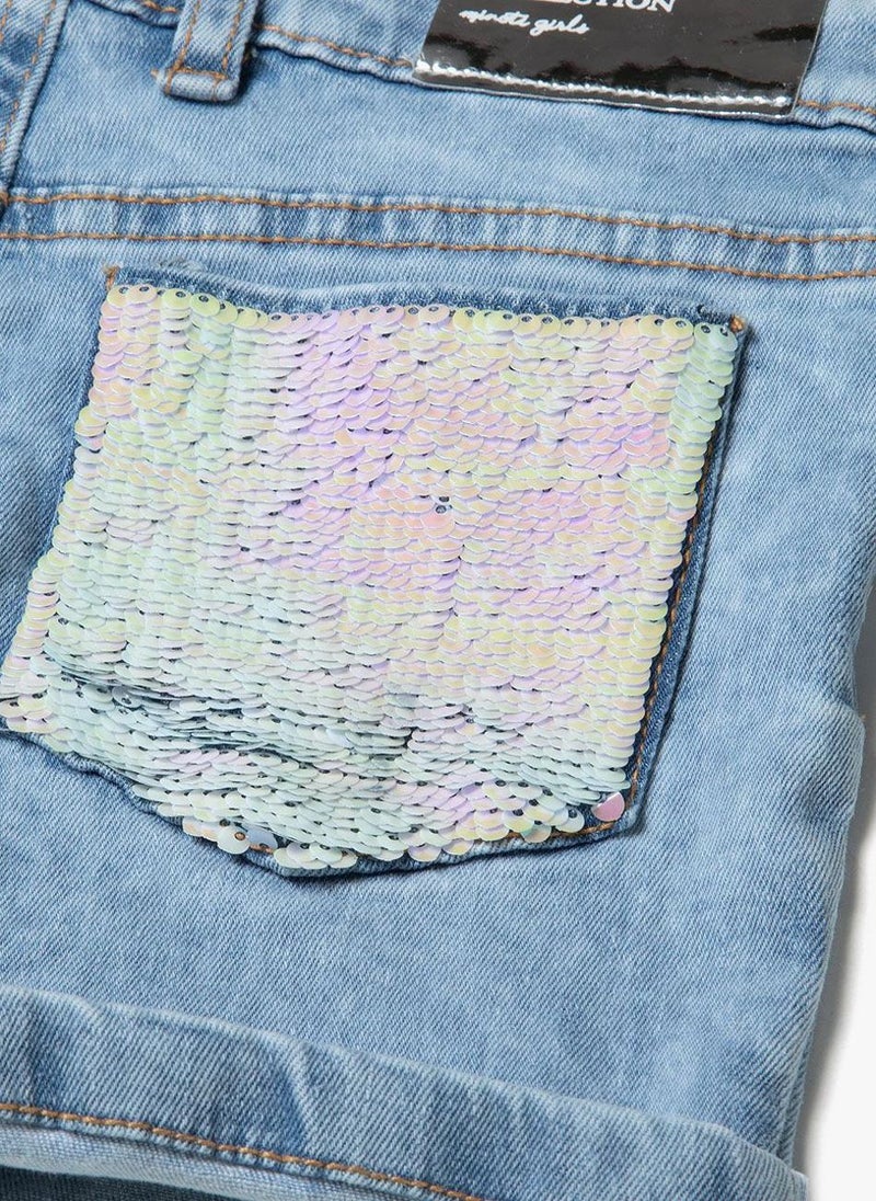 مينوتي شورت جينز للبنات - Image 5