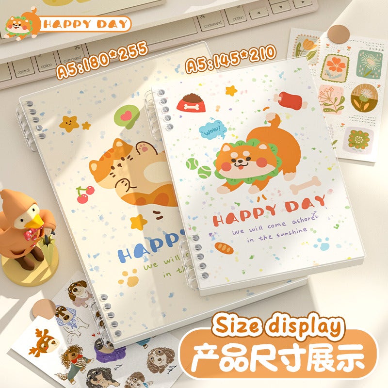 B5 Loose-Leaf Splash Ink Detachable Hand-Free Cute Thickened High-Value Coil Notebook Student A5 Notepad - Image 5
