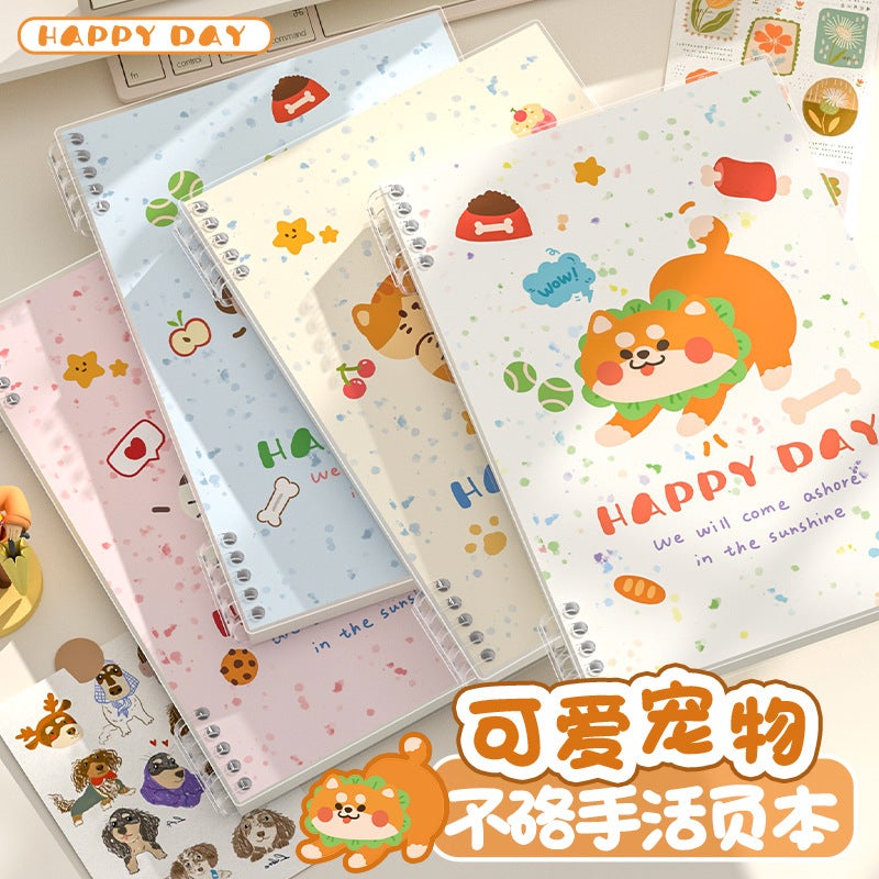 B5 Loose-Leaf Splash Ink Detachable Hand-Free Cute Thickened High-Value Coil Notebook Student A5 Notepad - Image 2