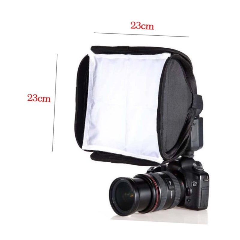 موزّع فلاش سوفت بوكس قابل للطي مع حلقة إضاءة لملحقات إضاءة تصوير كاميرات DSLR - Image 3