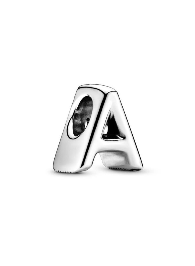 NIBEMINENT Initial Charms Fits Pandora Bracelet S925 Sterling Silver Letter Charms for Bracelets Alphabet A-Z Letters Bead Bracelet for Women Birthday Ceremony Charm Bracelets Necklace Pendent Anklet DIY Jewelry  - Image 1