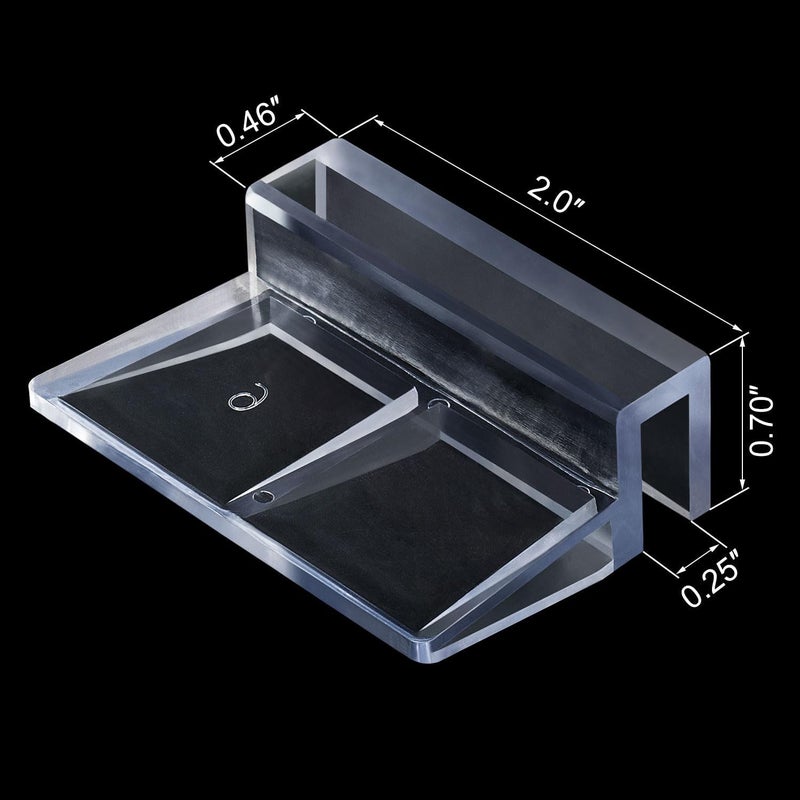 OIIKI 6 PCS Aquarium Glass Cover Clip Clear Acrylic Support Holder Aquarium Lid Clips Clamps for Aquarium Fish Tank 6mm - Image 2
