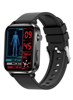 Black, silicone strap