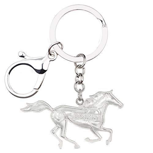 BONSNY Enamel Metal Horse Key chains For Women Girls Gifts Car Purse Animal Pendant Charms (Violet) - Image 5