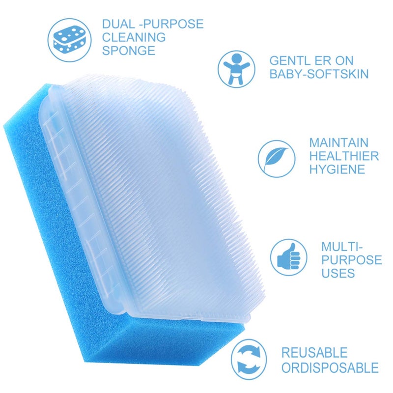 ZIZNBA ï¼ˆ6 PCS Baby Bath Time Sponge Brush- Body, Hair, and Scalp Cleaning - Gentle on Infant, Toddler Sensitive Skin - Great Sensory Feel. - Image 3