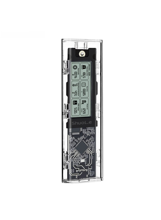 M.2NVME/NGFF Dual Protocol Solid State Hard Disk Box Intelligent Digital Display Health Detection Typc3.2 Hard Disk Box-Color:SL-TNP10-P-CC(NGFF & NVME Dual Protocol 20G Transmission Speed)  - Image 2