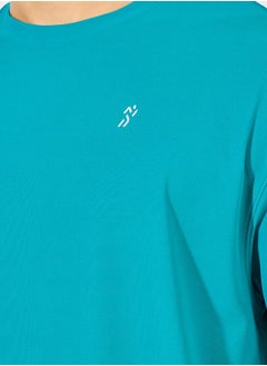 Styli Micro Pique Knit Oversized T-Shirt with Reflective Logo  - Image 3