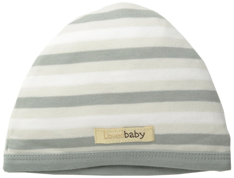 L'ovedbaby baby girls Organic Cotton infant and toddler hats, Seafoam Stripe, 6-12 Months US - Image 3