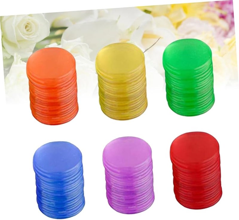 Artibetter 250 قطعة 19 مم رقائق عد بلاستيكية ملونة علامات ألعاب لتعليم الأطفال البنغو وأنشطة الفصل الدراسي - Image 3