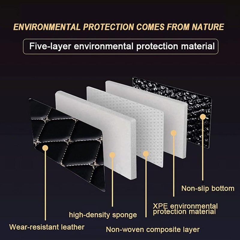 Custom Fit Leather Car Trunk Liner for Citroën C3 2016-2020, Waterproof Anti-Slip All-Weather Cargo Mat Boot Protection All Weather,Beige - Image 4