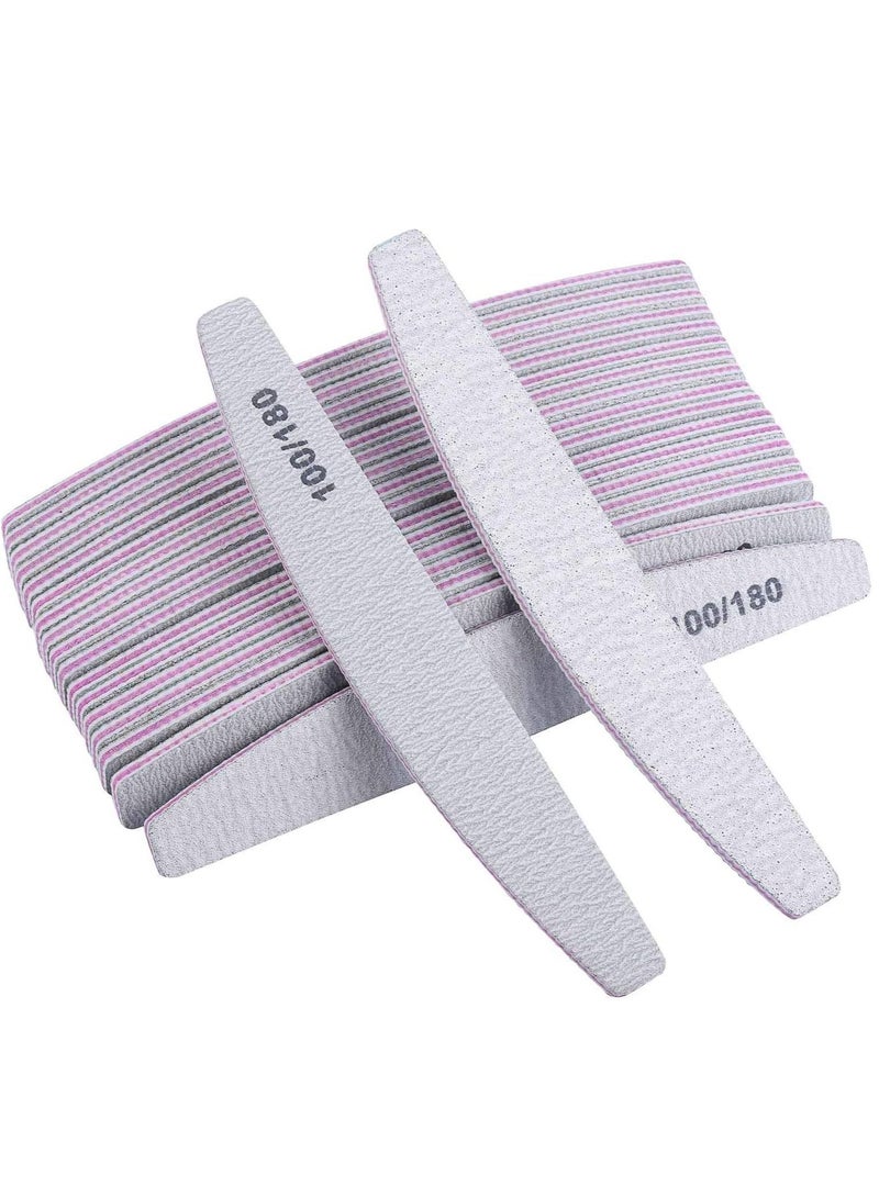 أوريتي ORiTi 25 ٹکڑے 100/180 گرٹس نیل فائلز بفر پروفیشنل ڈبل سائیڈڈ ایمری بورڈز مینیکیور ٹول برائے ایکریلک ناخن - Image 1