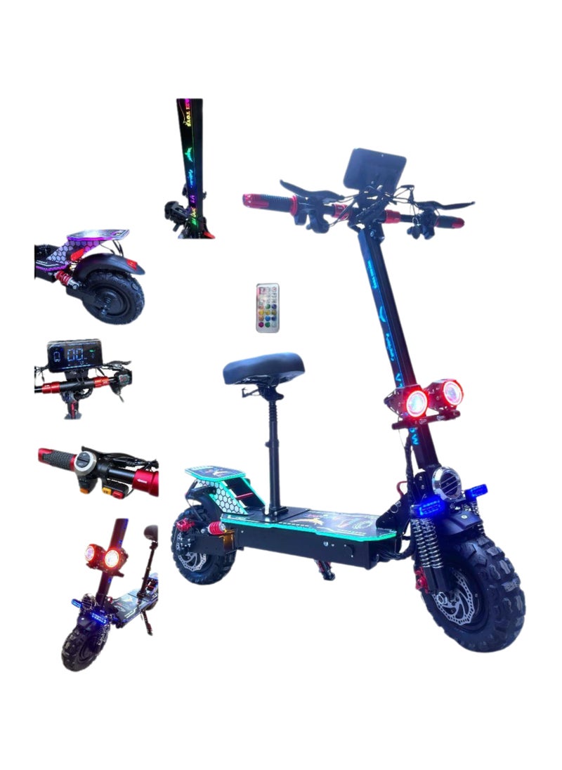 Niyazi - electric scooter for adults | Scooter with dual motor 3000W | Powerful electric scooter with long battery life 48V 20000Ah | Bright Headlights | Safety Signals | Front and Rear Suspension |  Large Electronic Display - Image 1