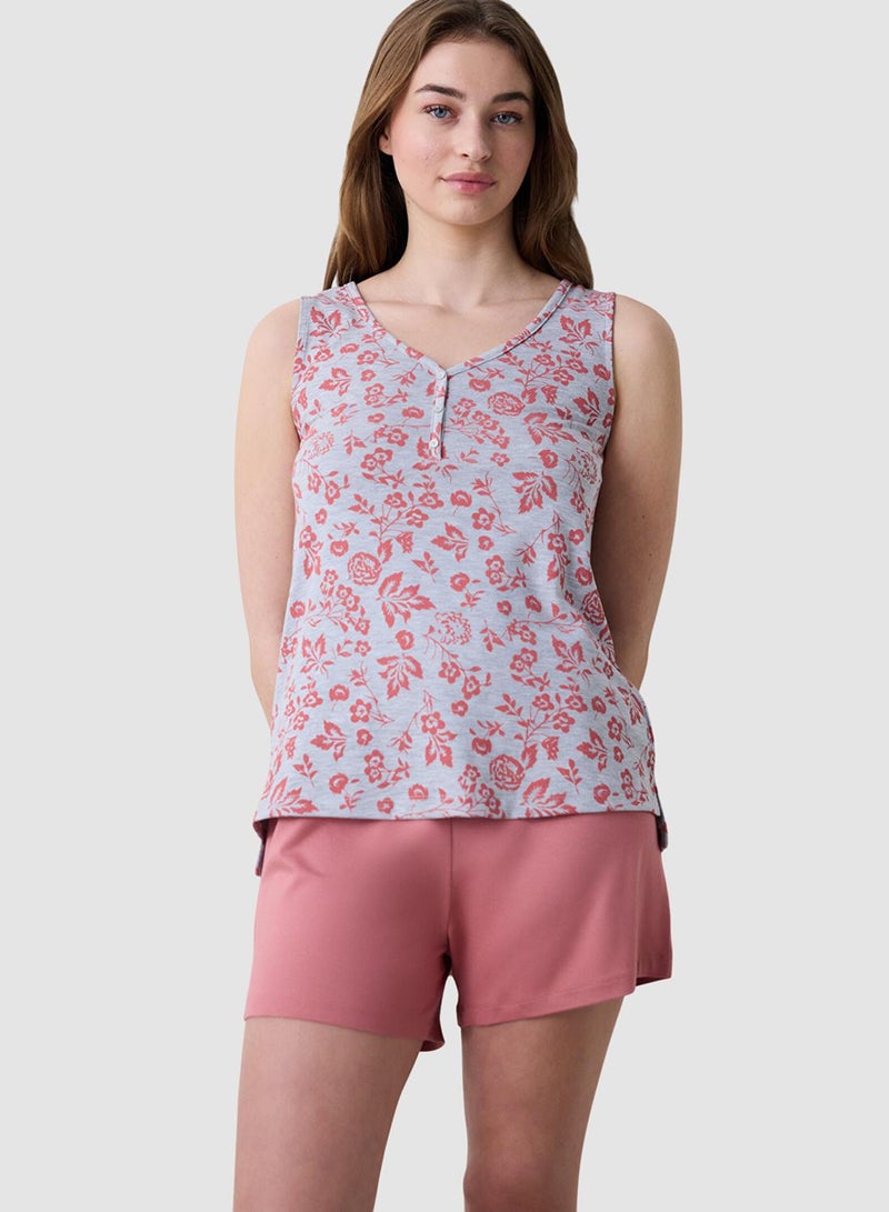 Penti Mia Shorts Dusty Pink Pyjama Set - Image 1