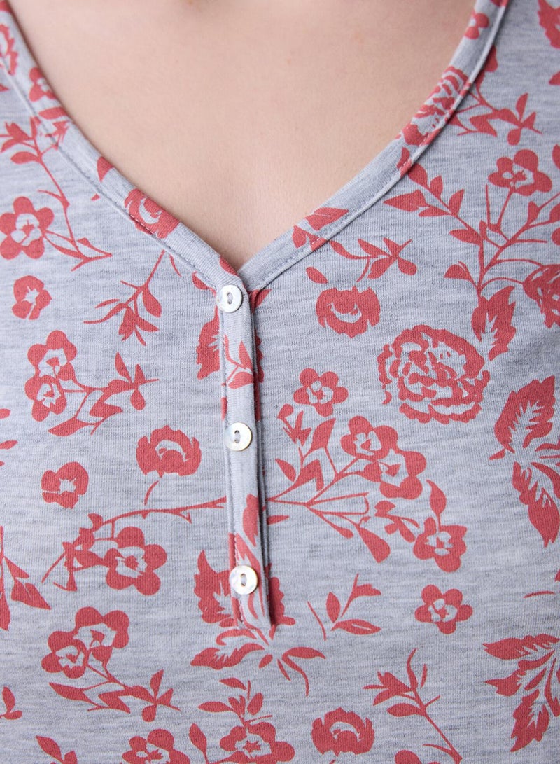 بنتي طقم بيجاما شورت ميا وردي غامق - Image 3