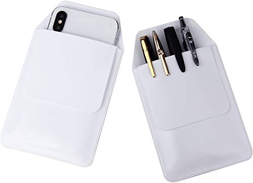 YTYKINOY 5 Pieces Heavy Duty PVC Shirts Lab Coats Pocket Protector for Pen Leaks (White) - Image 4