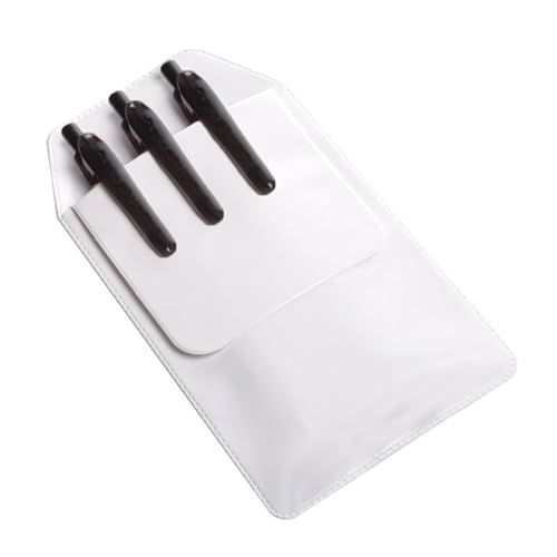 YTYKINOY 5 Pieces Heavy Duty PVC Shirts Lab Coats Pocket Protector for Pen Leaks (White) - Image 2