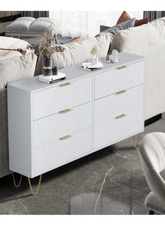 Eclife Dresser Closet With 6 Drawers Dressers Organizer for Bed Room Living Room Kids Room Nursery Hallway White Color  - Image 5