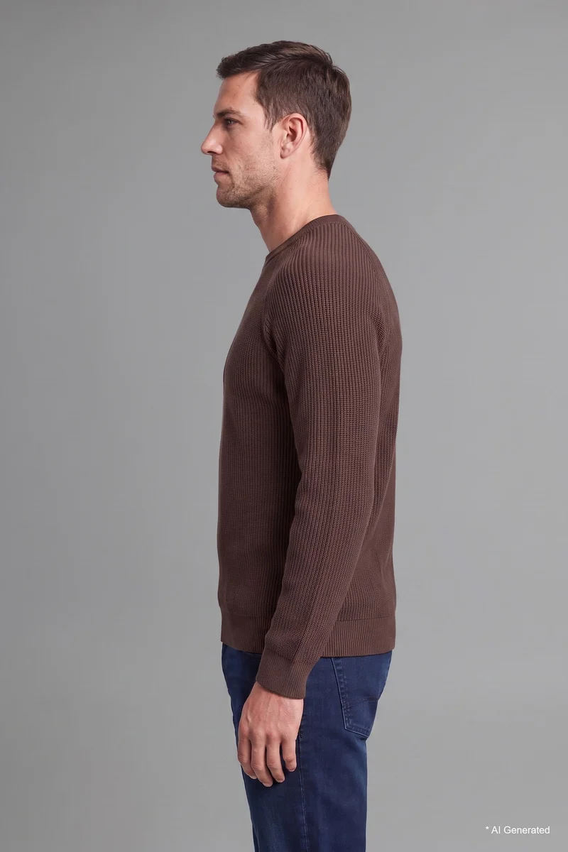 Defacto  Standard Fit Crew Neck Knitwear Pullover for Men | Best Price UAE