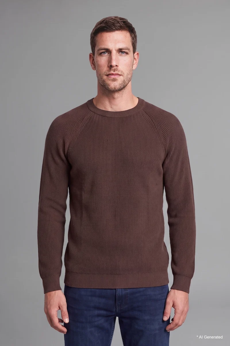 Defacto  Standard Fit Crew Neck Knitwear Pullover for Men | Best Price UAE