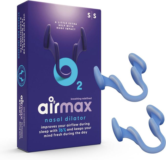 AIR MAX Nasal Dilator Anti snoring Devices Nose Dilator Sleep aid and Snore Stopper Breathe Right Through The Nose 2 Pack Small Blue - Image 2