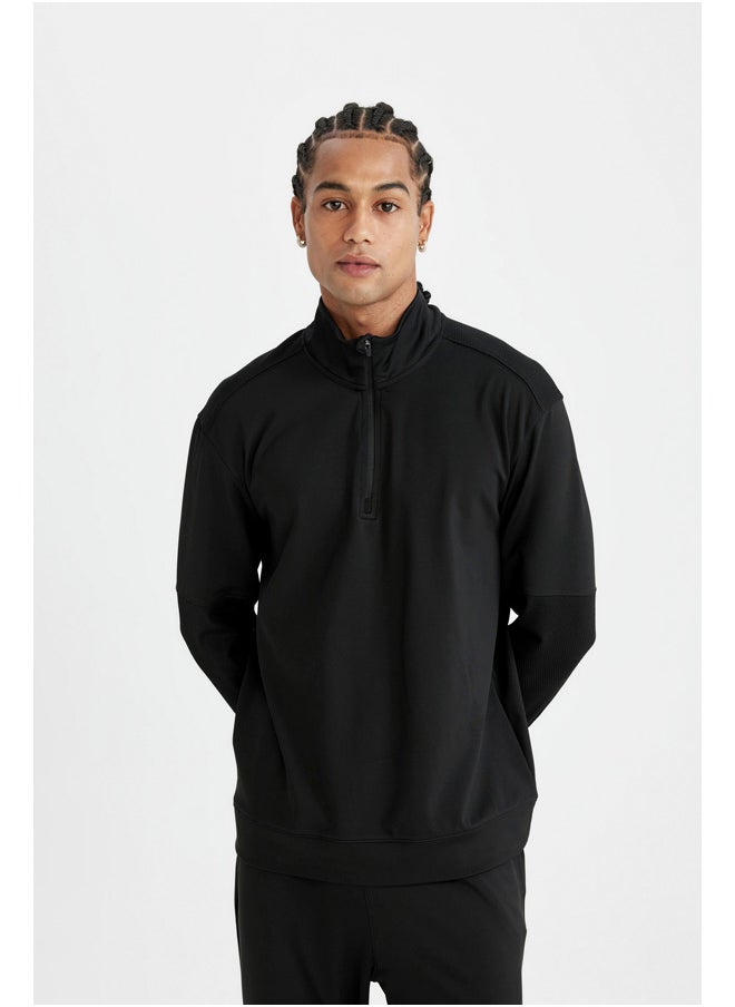 DeFacto - Man Knitted Standart Fit High Neck Long Sleeve Sweatshirt - Image 1