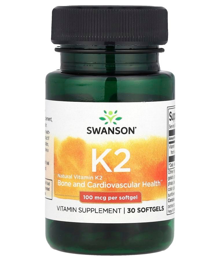 SWANSON Natural Vitamin K2 100 mcg 30 Softgels