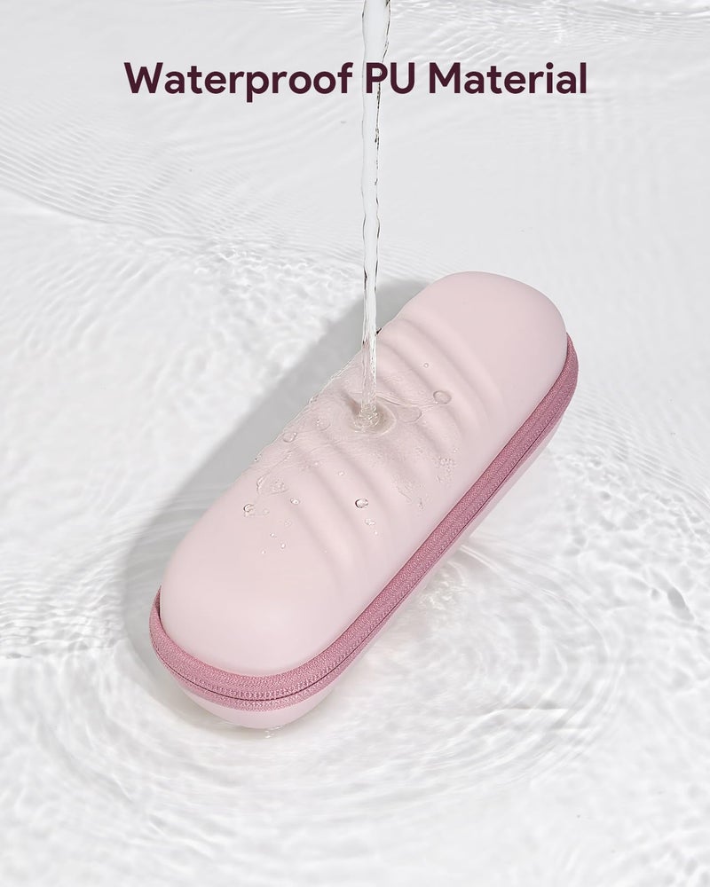 SQERO Electric Toothbrush Case for Oral-B Pro/iO/Philips Sonicare, Waterproof Traveling Toothbrush Storage Bag with Mesh Pocket Covers Protection (Pink) - Image 4