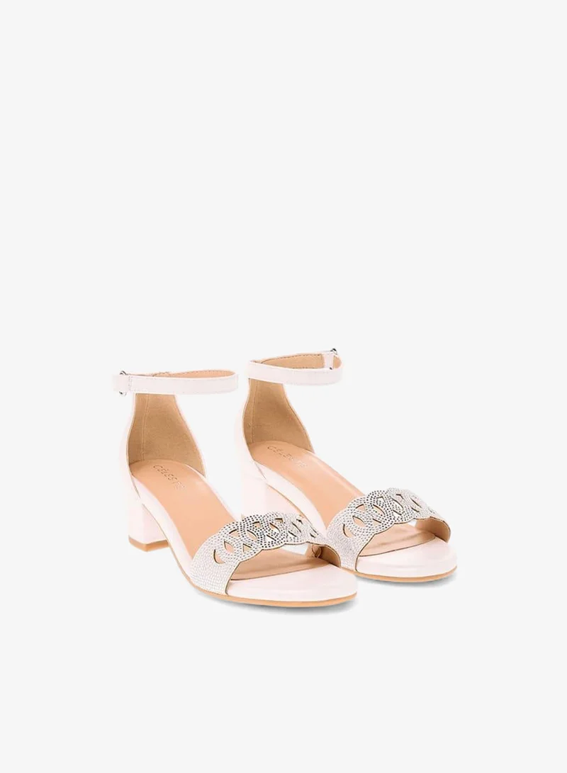 سيليست صنادل بناتي مزينة بإغلاق لاصق