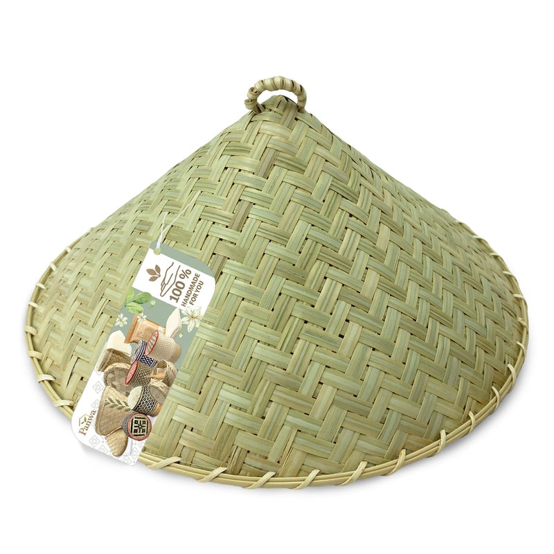 PANWA Traditional Sticky Rice Cooking Steamer Basket Wicker Lid Handcrafted Universal Fit for all Large Wing and Round Baskets